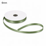 ETM Double Satin Ribbon Sage Green Colour 6 mm x 50 m