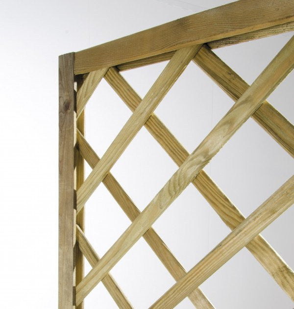 L'Arcolaio Wooden Garden Planter with Impregnated Trellis 90x30x180cm