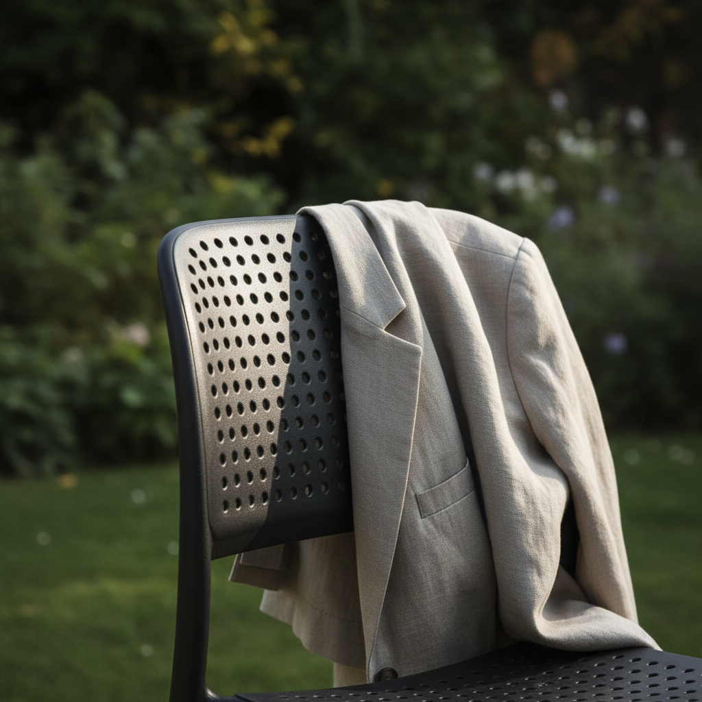 Dettaglio schienale Sedia Bora Antracite