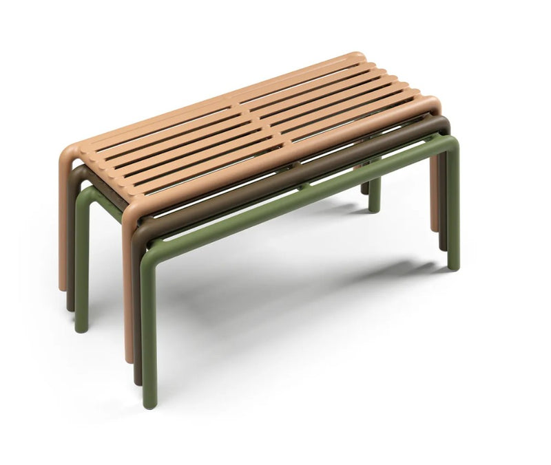 Nardi Doga Bench New Panchina da Esterno Tabacco 102,5 x 44 x 39 cm – Panchina Moderna per Giardino e Terrazzo
