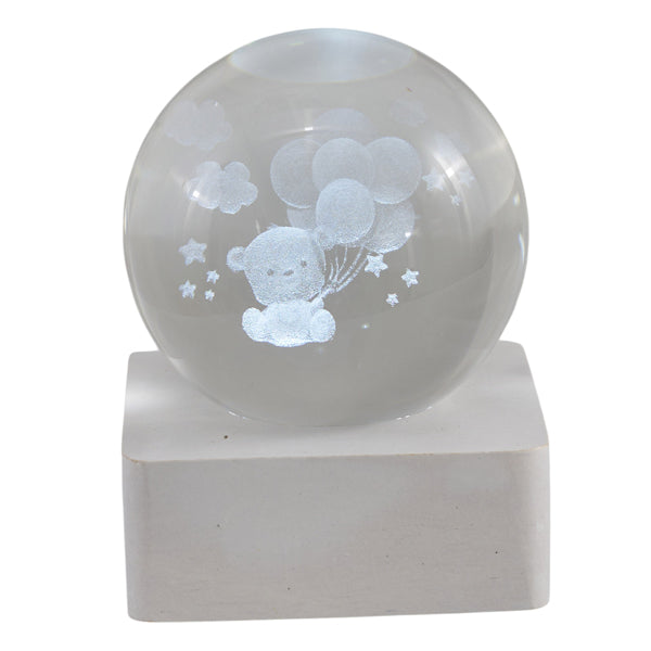 [VERIFY] L'Arcolaio LAMP BASE WHITE SQUARE TEDDY BEAR PC. G/BOX Dim:6x6x8 Pck: (1/36)