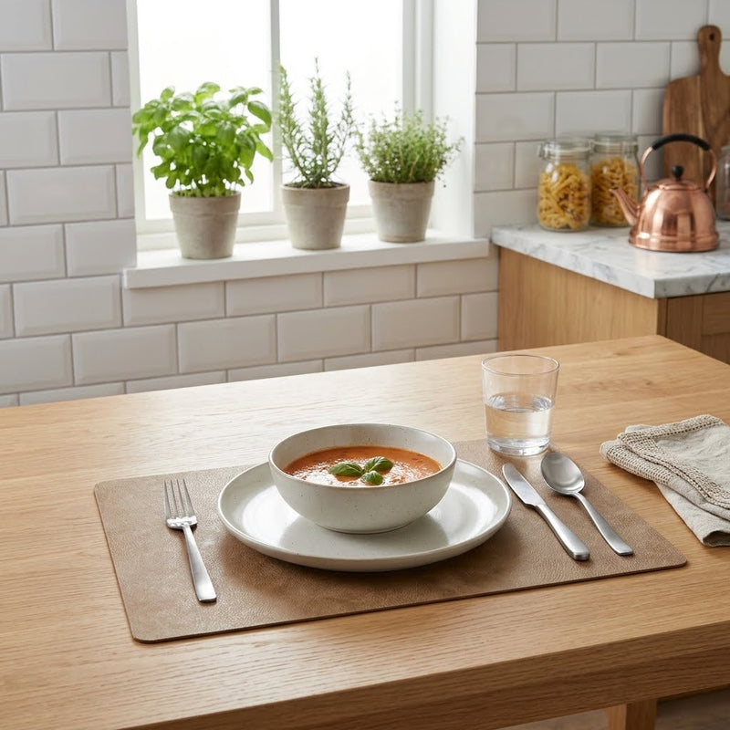 Versa Beige Placemat 30x45 cm in PVC – Practical, Washable Table Placemat