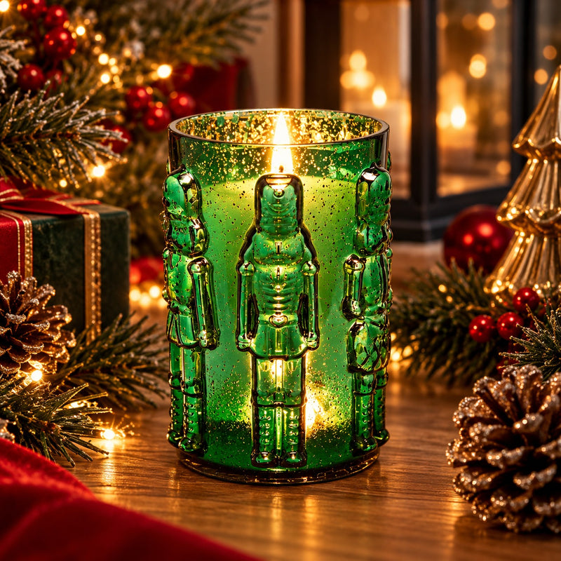 EDG Enzo De Gasperi Soldatino Cylinder Vase Green H25 Ø15 cm – Christmas Decoration