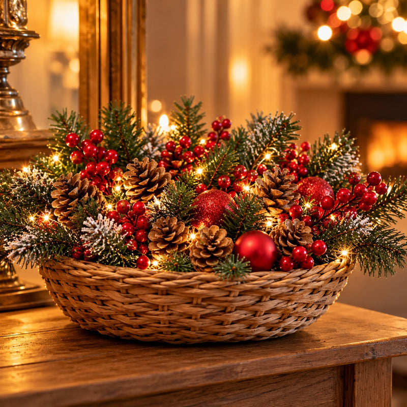 Piovaccari Box of 50 Natural Pine Cones Ø4 cm – Decorative Pine Cones for Christmas Trees, Christmas Decorations, Centrepieces and DIY