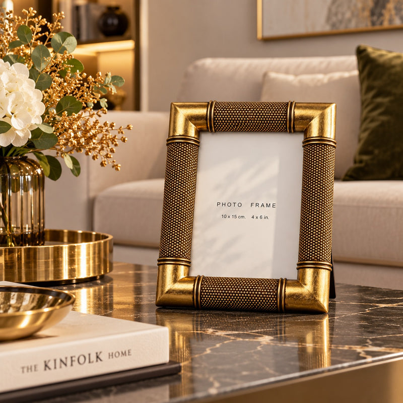 ARPIMEX Photo Frame 15 x 2.5 x 20.5 Cm Gold