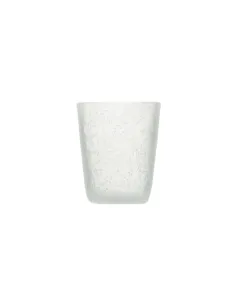 Zani Serafino White Transparent Glass Tumbler in Glass Paste
