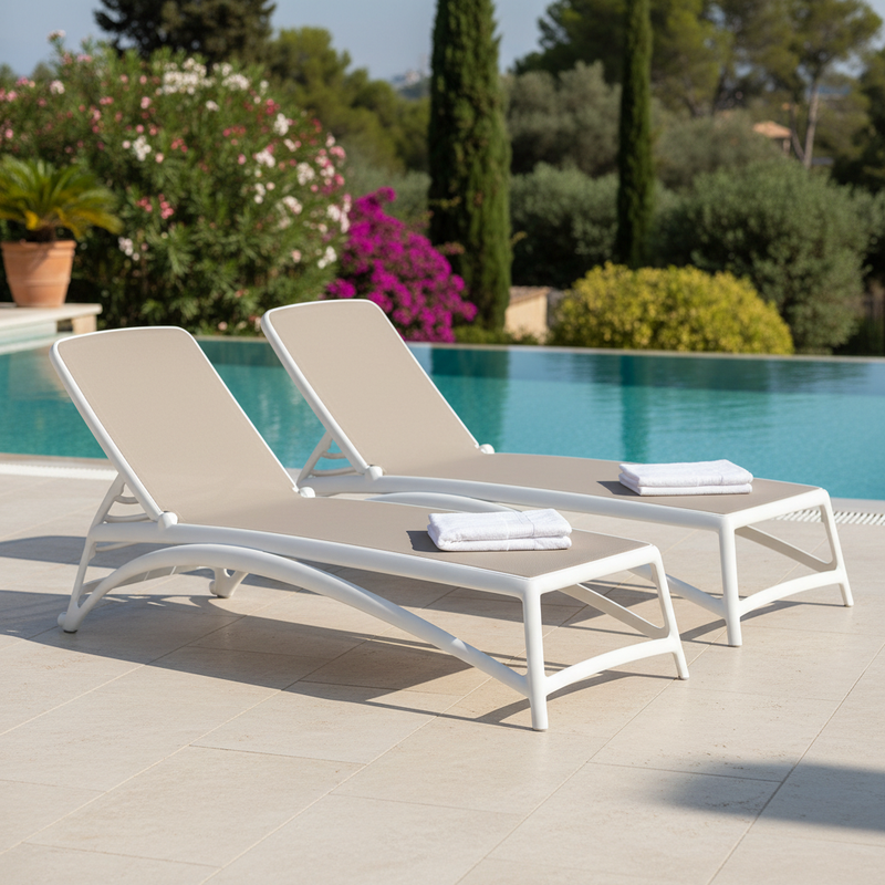 Hotel pool terrace