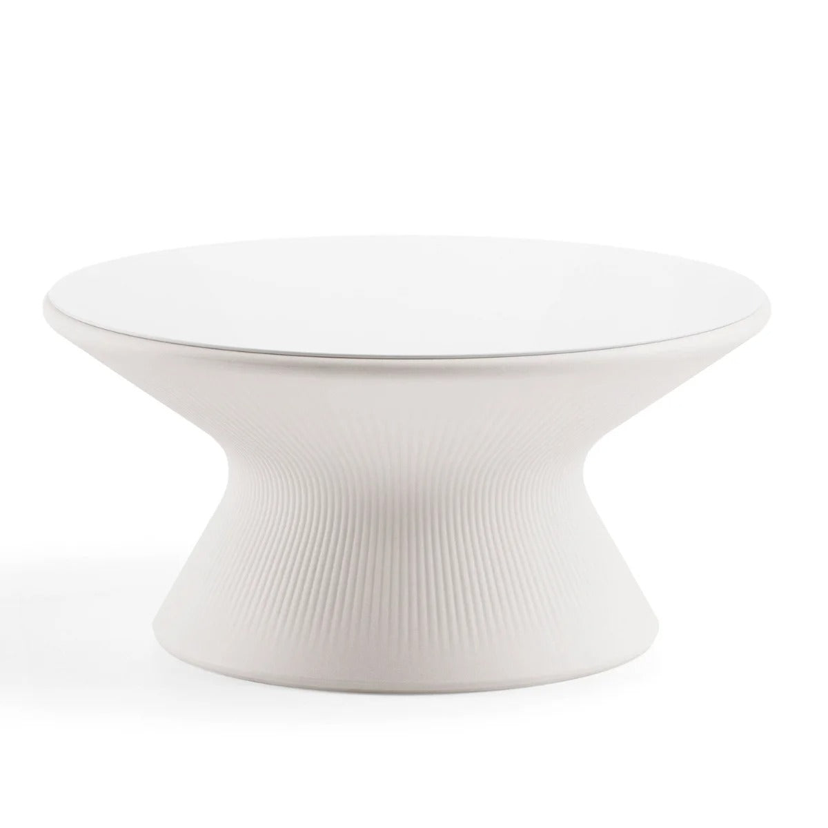 Plust Fade Coffee Table White Stone Polyethylene