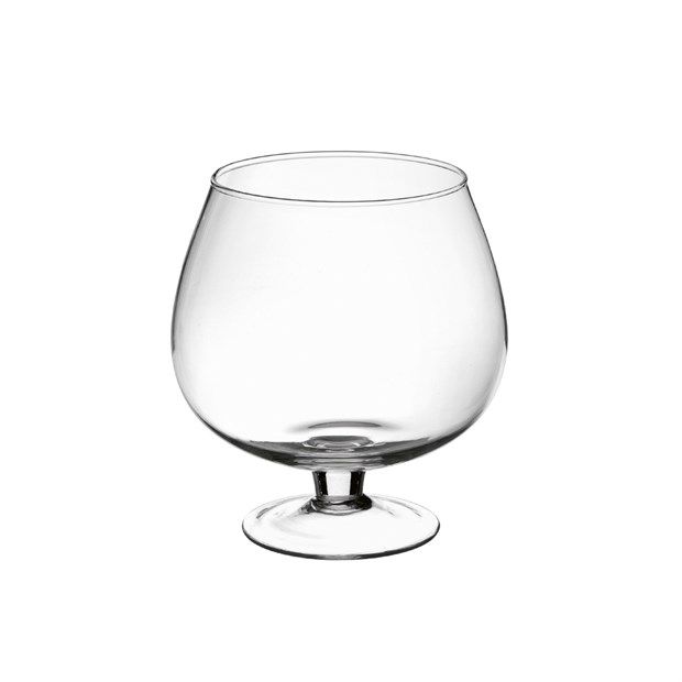 a l e import a l e import coppa cognac vetro portaconfetti h 210 mm d 190 mm trasparente