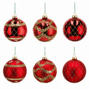 Ad Trend Set Christmas Balls Red Glass D 10 Cm Ass. 1 Pc