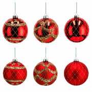 Ad Trend Set Christmas Baubles Red Glass D 12 cm Asst. 1 pc