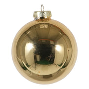 ARPIMEX Box of 4 Christmas Ornaments, 120 mm Diameter, Gold Glass