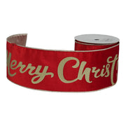 ARPIMEX Christmas Ribbon Merry XMas H 10 Cm L 9.14 Mt Red