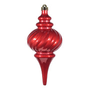 ARPIMEX Pointed Spiral Christmas Ornament 11.5 x 26.5 cm Plastic Red