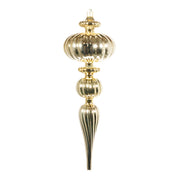 ARPIMEX Christmas Ornament, Baroque Style, Pointed, 10 x 31 cm, Gold Plastic