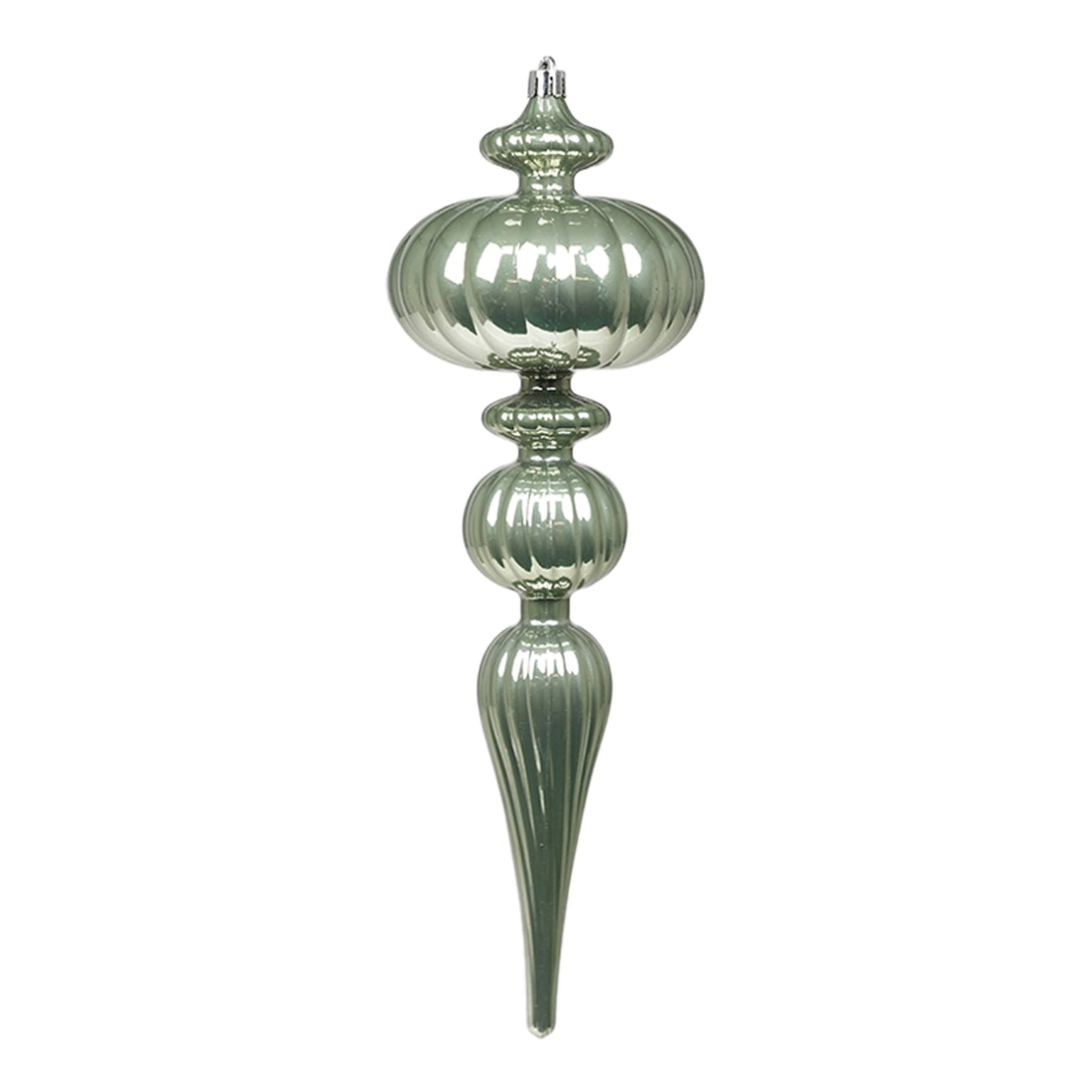 arpimex arpimex ornamento di natale stile barocco appuntito 10 x 31 cm plastica verde salvia ean 8018318537035
