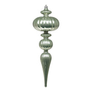 ARPIMEX Baroque Style Pointed Christmas Ornament 10 x 31 cm Sage Green Plastic