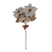 ARPIMEX Christmas Poinsettia, 3 Branches, H 84 cm, White