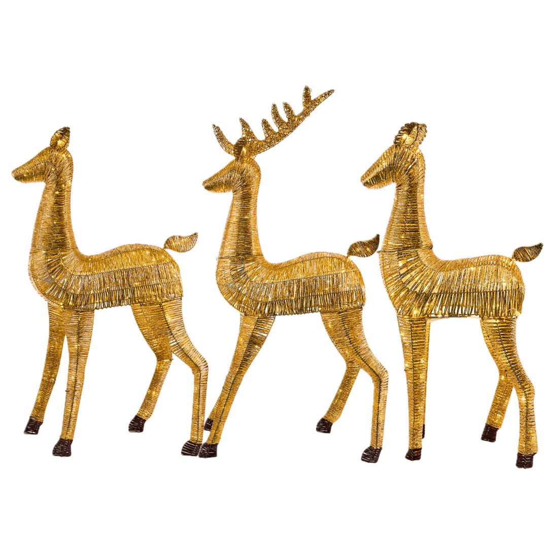 arpimex arpimex set 3 renne di natale mg 90 x 27 x 180 cm con led 185 oro ean 8018318555398