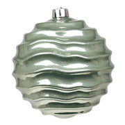 ARPIMEX Christmas Striped Ball D 150 mm Sage Green Plastic