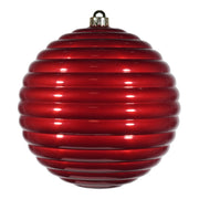ARPIMEX Christmas Striped Ball D 200 Mm Plastic Red
