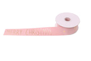 ARPIMEX Merry Christmas Ribbon 25mm 10m Pink
