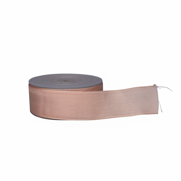 Nastro taffetà Arpimex cipria 40mm 25mt, finitura lucida setosa. Ideale per bomboniere, packaging e allestimenti cerimonie. ean 8018318230059