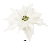 ARPIMEX Pick Christmas Poinsettia Snowy Christmas Star White