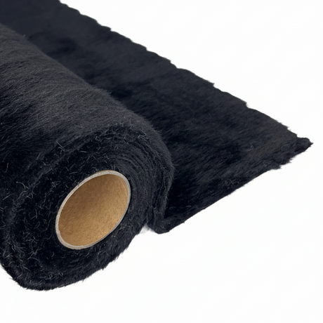 Rotolo pelliccia sintetica Arpimex nera 48cm × 2,5m: ideale per allestimenti Natale, decorazioni e packaging premium. ean 8018318491702