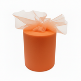 Tulle semi-trasparente per bomboniere, decorazioni e fai da te. ARPIMEX rotolo arancione H 12,5 cm × 100 mt, rete fine, no sfilacciatura ean 8018318130328