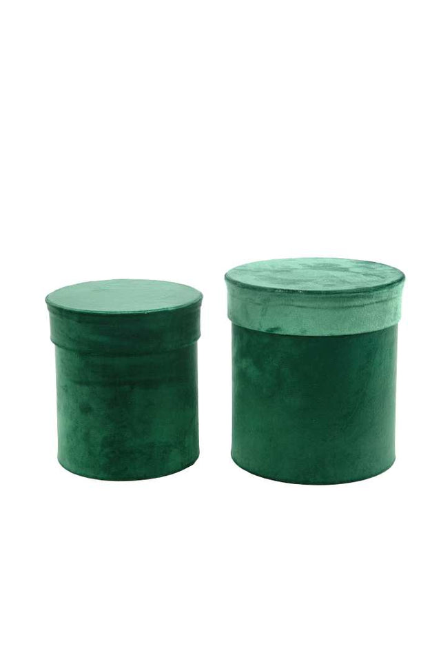 immagine-1-arpimex-set-2-cappelliere-velluto-d-26-cm-h-26-cm-verde-scuro-ean-8018318462672