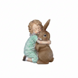 Decora casa con la statuina Arpimex Bimba con Coniglio Verde, resina 16×10 H 21 cm. Perfetta per Pasqua e complementi arredo. ean 8018318689680