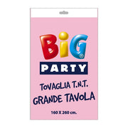 Big Party Tablecloth Tnt 160 x 260 Cm Pink