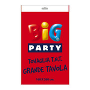 Big Party Tablecloth Tnt 160 x 260 Cm Red