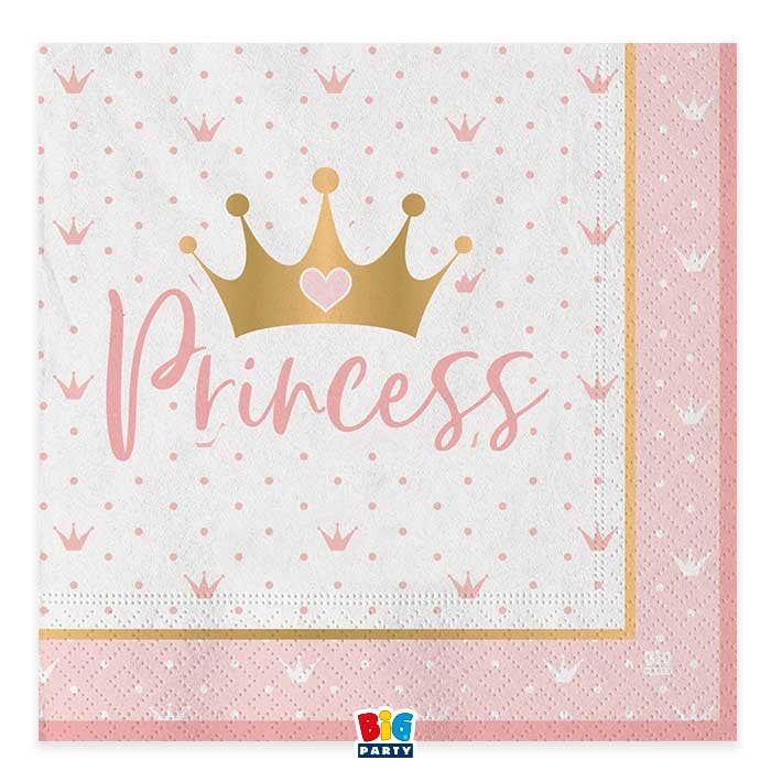 immagine-1-big-party-tovaglioli-princess-crown-33-x-33-cm-rosa-oro-20-pz-ean-8020834748741