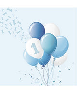 bigiemme bigiemme tovagliolo compleanno palloncini 33 x 33 cm azzurro cf 20 pz ean 8054317181770