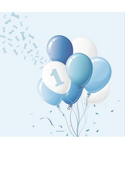 Bigiemme Birthday Napkin Balloons 33 x 33 cm Blue Pack 20 Pcs