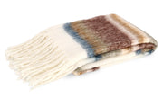 Bizzotto Nayla Striped Christmas Blanket 130 x 170 cm with White Tassels