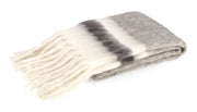 Bizzotto Nayla Striped Christmas Blanket 130 x 170 cm with Grey Tassels