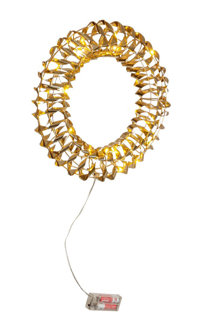 bizzotto bizzotto corona di natale kinsey 20 microled d 30 cm h 7 cm classic oro ean 8051836740556