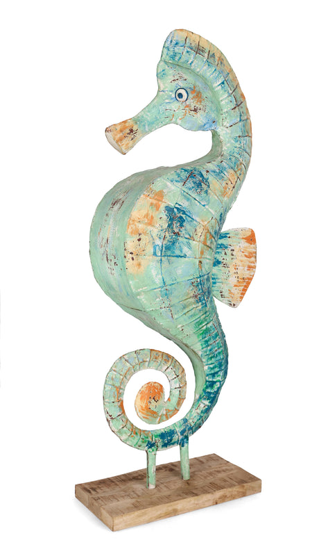 bizzotto bizzotto decorazione cavalluccio marino nixie h 163 cm metallo verde ean 8051836783577