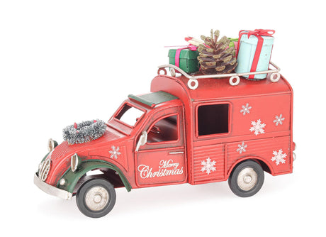 bizzotto bizzotto decorazione di natale motor furgoncino con regali h 105 cm 165 x 65 cm rosso ean 8051836707290