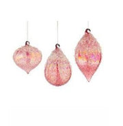 Bizzotto Wink Ass. Red Glass Christmas Ornament, 1 pc.