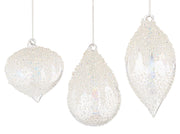 Bizzotto Christmas Ornament Wink Ass. Clear Glass 1 pc