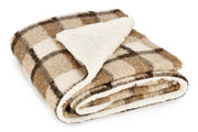Bizzotto Laurence Christmas Throw Blanket, 130 x 160 cm, Brown