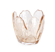 Bizzotto Tealight Holder 1P Harald Christmas H 8 Cm D 8.5 Cm Amber Glass