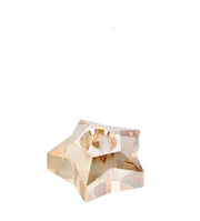 Bizzotto Christmas Candle Holder Eldrid Star H 4 Cm D 7.5 Cm Amber Glass