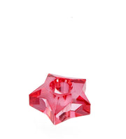 Bizzotto Christmas Candle Holder Eldrid Star H 4 Cm D 7.5 Cm Red Glass