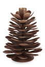 bizzotto bizzotto portacandela di natale harriet 1 posto a forma di pigna h 16 cm d 13 cm metallo marrone ean 8051836632653