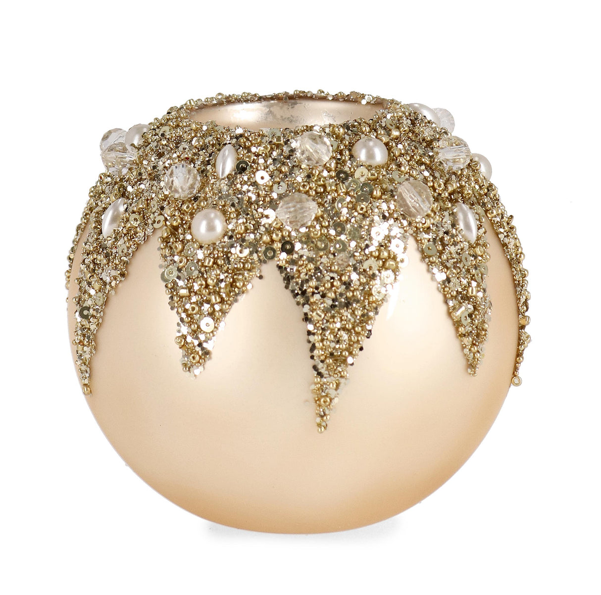 bizzotto bizzotto portacandela di natale imperial d 10 cm vetro champagne oro ean 8051836730557